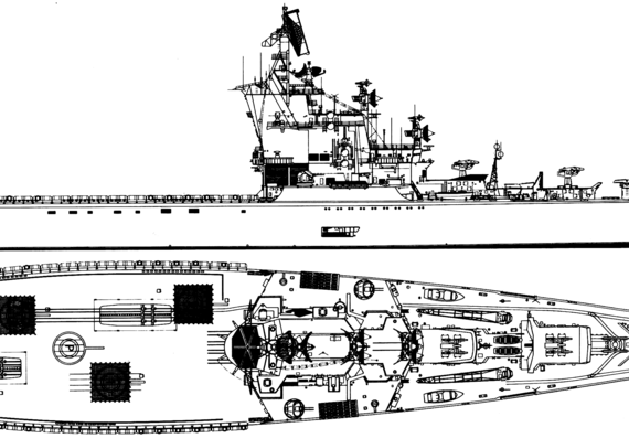 Авианосец СССР Project 1123 Leningrad [Kondor Helicopter Carrier] - чертежи, габариты, рисунки